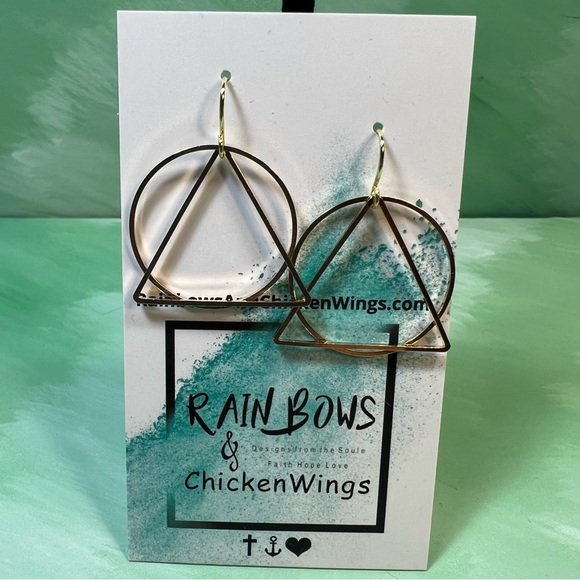 ALCOHOLICS ANONYMOUS SYMBOL EARRINGS BE PROUD OF YOUR RECOVERY - Picture 2 of 5